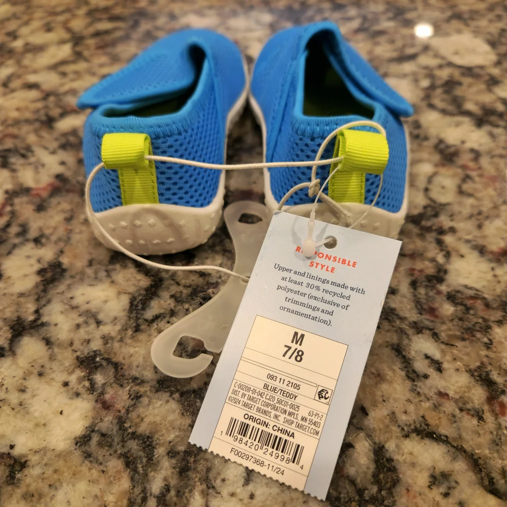 Cat & Jack Youth Girl's Shoes Water Sandals Blue Size Medium 7/8